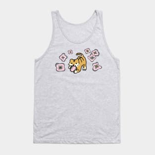 Tiger Pride Flag (Demigirl) with Cute Flower on Demigirl Flag Tank Top